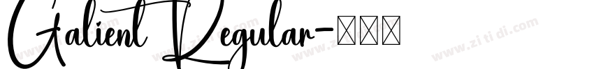 Galient Regular字体转换